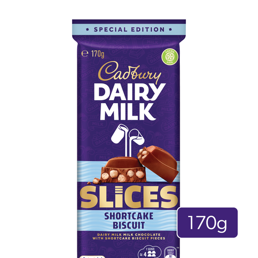 Cadbury Dairy Milk Special Edition Slices Shortcake Biscuit 170g